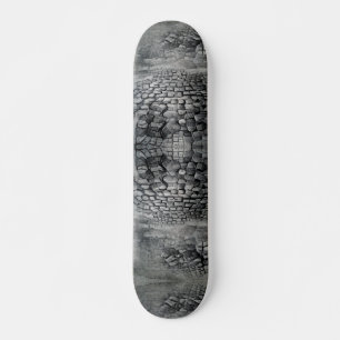 Skateboard Cobblestones gris brouillard graver l'art graphiqu
