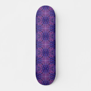 Skateboard Cobblestones rétroéclairage violet violet art géom