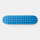 Skateboard Coche Plaid en pied bleu (Horz)