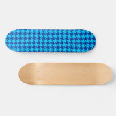 Skateboard Coche Plaid en pied bleu (Horz)