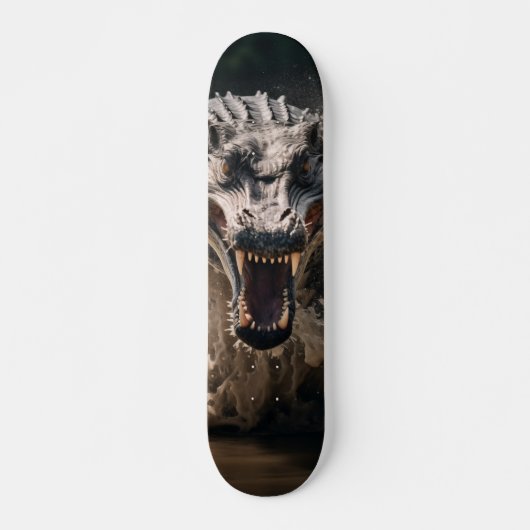 Skateboard Cocodrilo agresivo atacando (Devant)