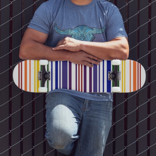 Skateboard Code barre double arc-en-ciel (Extérieur 3)