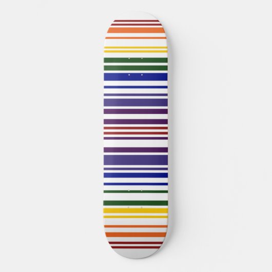 Skateboard Code barre double arc-en-ciel (Recto)