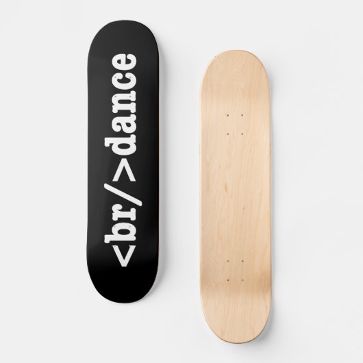 Skateboard code HTML de rupture (Recto)