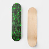 Skateboard Code informatique noir et vert #5 (Recto)