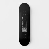 Skateboard Code QR personnalisé & Texte rétro-moderne modifia (Recto)
