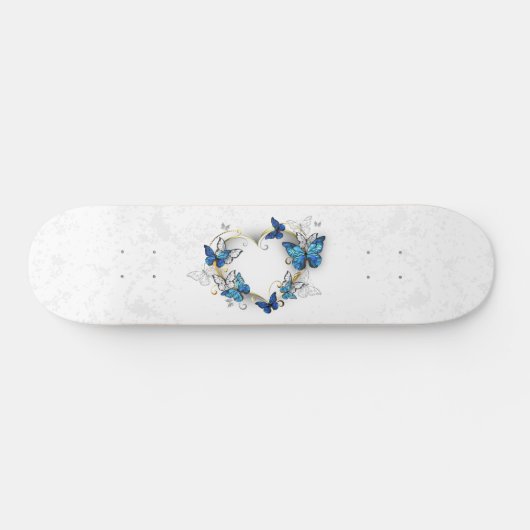Skateboard Coeur bijoux avec papillons Morpho (Horz)