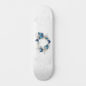 Skateboard Coeur bijoux avec papillons Morpho (Recto)