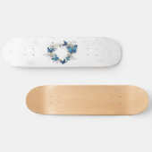 Skateboard Coeur bijoux avec papillons Morpho (Horz)