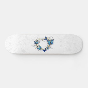 Skateboard Coeur bijoux avec papillons Morpho