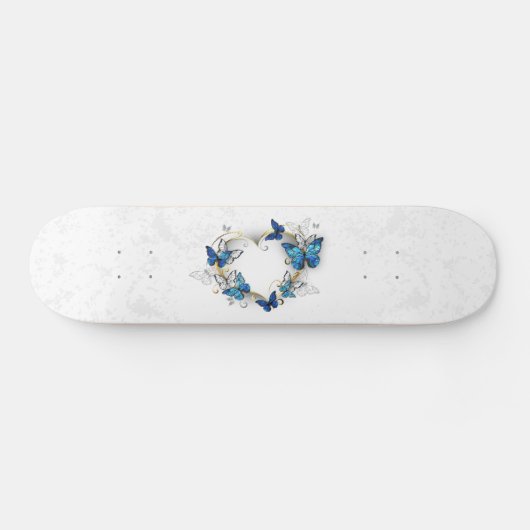 Skateboard Coeur bijoux avec papillons Morpho (Horz)