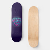 Skateboard Coeur celtique avec bleu foncé (Recto)
