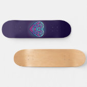 Skateboard Coeur celtique avec bleu foncé (Horz)