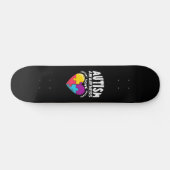 Skateboard Coeur de sensibilisation sur l'autisme (Horz)