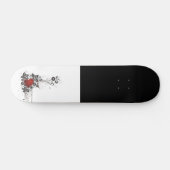 Skateboard Coeur, feuille et fleurs brillants - original (Horz)