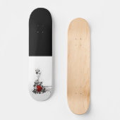 Skateboard Coeur, feuille et fleurs brillants - original (Recto)