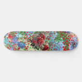 Skateboard Coeur floral sur collage (Horz)