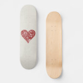 Skateboard Coeur rouge de griffonnage (Recto)