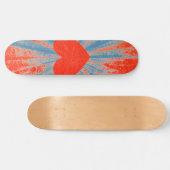 Skateboard Coeur valentin de starburst rouge (Horz)
