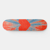 Skateboard Coeur valentin de starburst rouge (Horz)