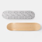 Skateboard Coeurs de polka minuscules dans les tons gris (Horz)