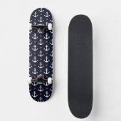 Skateboard Coeurs et motif d'Ancres (Recto)