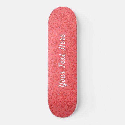 Skateboard Coeurs mignons - Ajouter votre texte spécial / nom (Recto)