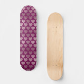 Skateboard Cœurs Pailletés Or Rose (Recto)