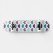 Skateboard Coeurs pourpre et bleu (Horz)
