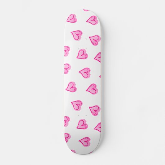Skateboard Coeurs roses (Recto)