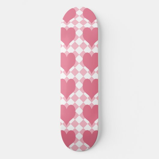 Skateboard Cœurs roses (Recto)