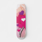 Skateboard Coeurs roses (Devant)