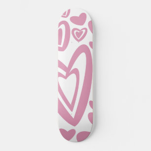 Skateboard Coeurs roses Motif #1 #love #décoration #art