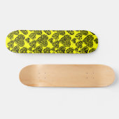 Skateboard Coeurs sur Jaune (Horz)