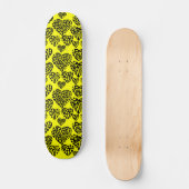 Skateboard Coeurs sur Jaune (Recto)