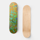 Skateboard Coeurs tombants Orange (Recto)