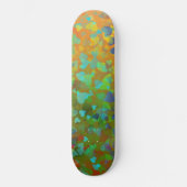 Skateboard Coeurs tombants Orange (Recto)