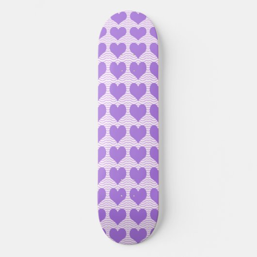 Skateboard Cœurs Violets (Recto)