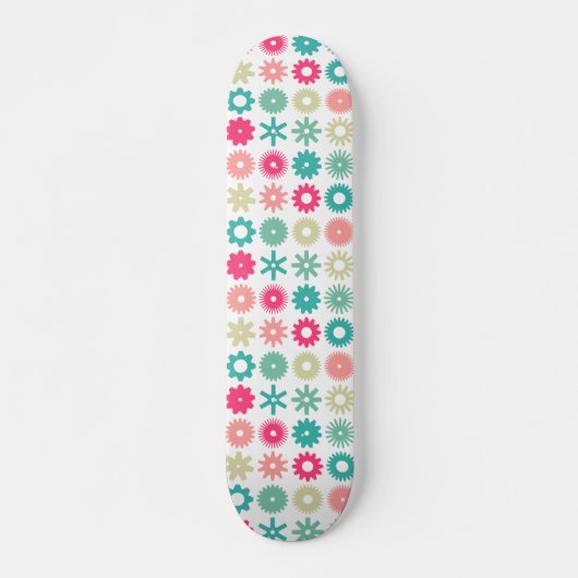 Skateboard Cogs - Couleurs 01 - sur Blanc (Devant)