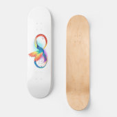 Skateboard Colibri arc-en-ciel avec symbole Infinity (Recto)
