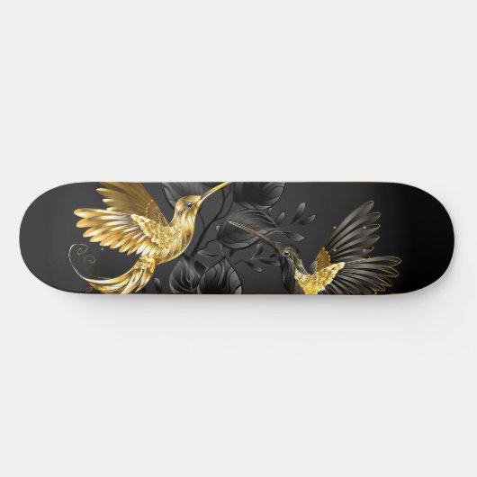 Skateboard Colibri noir et or (Horz)