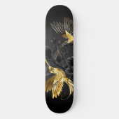 Skateboard Colibri noir et or (Recto)