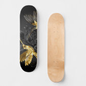 Skateboard Colibri noir et or (Recto)