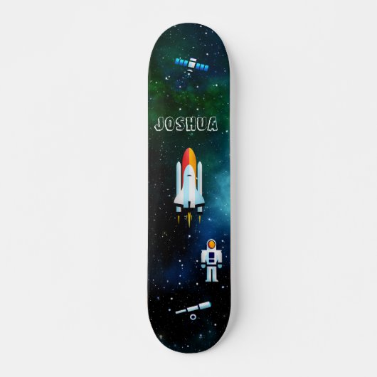 Skateboard Collage d'astronautes amusants (Devant)
