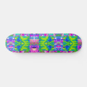 Skateboard Collage de jardin de tournesols en patchwork abstr (Horz)