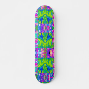 Skateboard Collage de jardin de tournesols en patchwork abstr