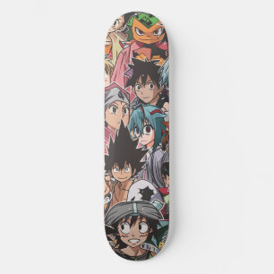 Skateboard Collage de personnages d'anime manga