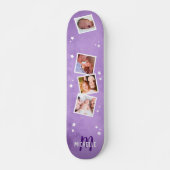 Skateboard Collage de photos de la famille Girly Purple (Devant)