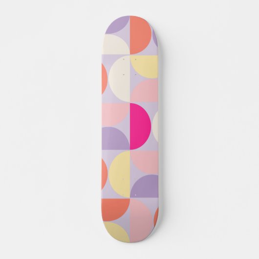 Skateboard Collage Motif moderne du milieu du siècle (Devant)