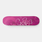 Skateboard Collage rose de coeurs (Horz)